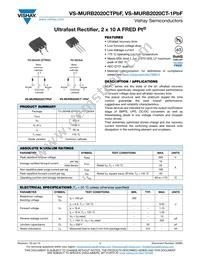 VS-MURB2020CTTRLP Datasheet Cover