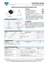VS-STPS20L15D-M3 Datasheet Cover