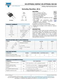 VS-STPS20L15D-N3 Datasheet Cover