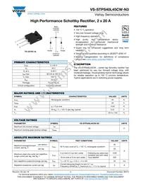 VS-STPS40L45CW-N3 Datasheet Cover