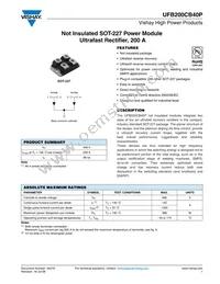 VS-UFB200CB40P Datasheet Cover