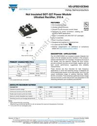 VS-UFB310CB40 Datasheet Cover