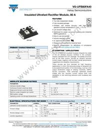 VS-UFB80FA40 Datasheet Cover