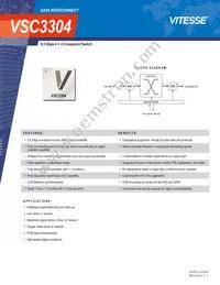 VSC3304XHV-01 Datasheet Cover