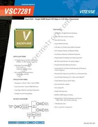 VSC7281VT-03 Datasheet Cover