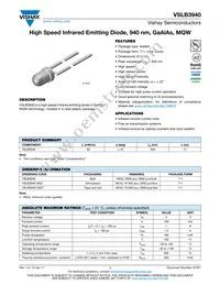 VSLB3940 Datasheet Cover