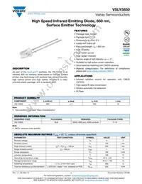 VSLY5850 Datasheet Cover