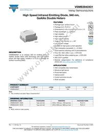 VSMB3940X01-GS08 Datasheet Cover