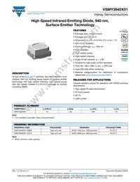 VSMY3940X01-GS18 Datasheet Cover