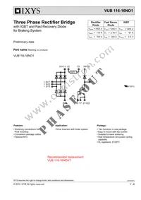 VUB116-16NO1 Datasheet Cover