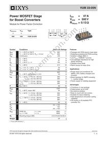 VUM33-05N Datasheet Cover