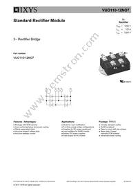VUO110-12NO7 Datasheet Cover