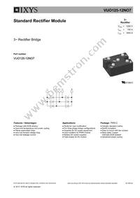 VUO125-12NO7 Datasheet Cover