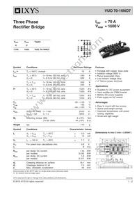 VUO70-16NO7 Datasheet Cover