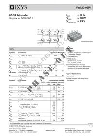 VWI20-06P1 Datasheet Cover