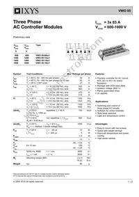 VWO85-16IO1 Datasheet Cover