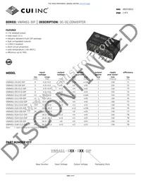 VWRAS1-D48-D15-SIP Datasheet Cover