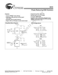 W181-01G Datasheet Cover