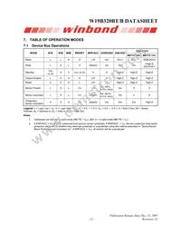 W19B320BTT7H Datasheet Page 21