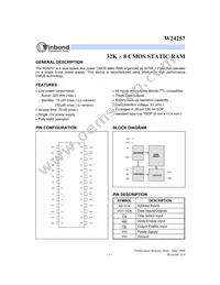 W24257S-70LL T/R Datasheet Cover