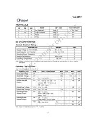 W24257S-70LL T/R Datasheet Page 2