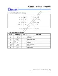 W25P80VSSIG T&R Datasheet Page 5