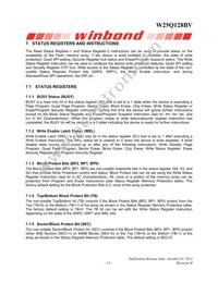 W25Q128BVFJP Datasheet Page 13