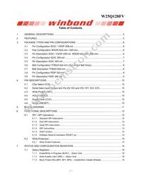 W25Q128FVEIP Datasheet Page 2