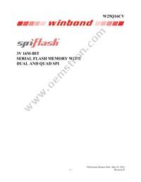 W25Q16CVZPJP Datasheet Cover