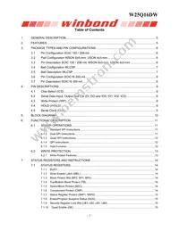 W25Q16DWBYIG TR Datasheet Page 2