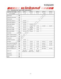 W25Q16DWBYIG TR Datasheet Page 22