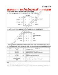 W25Q16FWSVIQ TR Datasheet Page 6