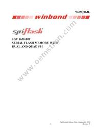 W25Q16JLZPIG Datasheet Cover