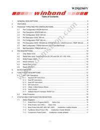 W25Q256FVFJQ Datasheet Page 2