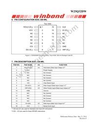 W25Q32DWSSIG TR Datasheet Page 7