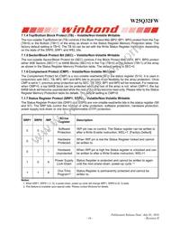 W25Q32FWBYIC TR Datasheet Page 17