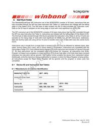 W25Q32FWBYIC TR Datasheet Page 23