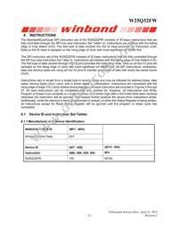 W25Q32FWZEIG TR Datasheet Page 23