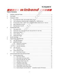 W25Q40EWSSIG Datasheet Page 2