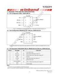 W25Q64FWSFIG TR Datasheet Page 7