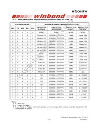 W25Q64FWSFIG TR Datasheet Page 19