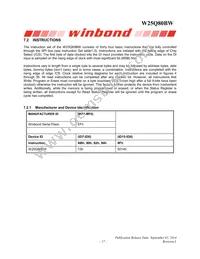 W25Q80BWBYIG TR Datasheet Page 17