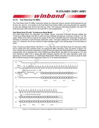 W25X20BVZPIG Datasheet Page 22