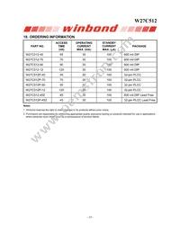 W27C512-45Z Datasheet Page 18