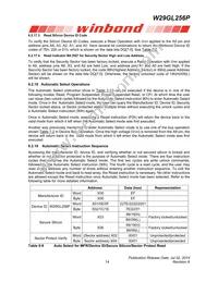 W29GL256PL9B TR Datasheet Page 19