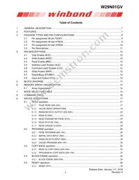 W29N01GVBIAA Datasheet Page 2
