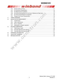 W29N01HVBINF Datasheet Page 3