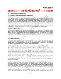 W39V040FAPZ Datasheet Page 6