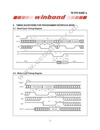 W39V040FAPZ Datasheet Page 22