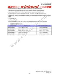 W632GG6KB-18 Datasheet Page 6